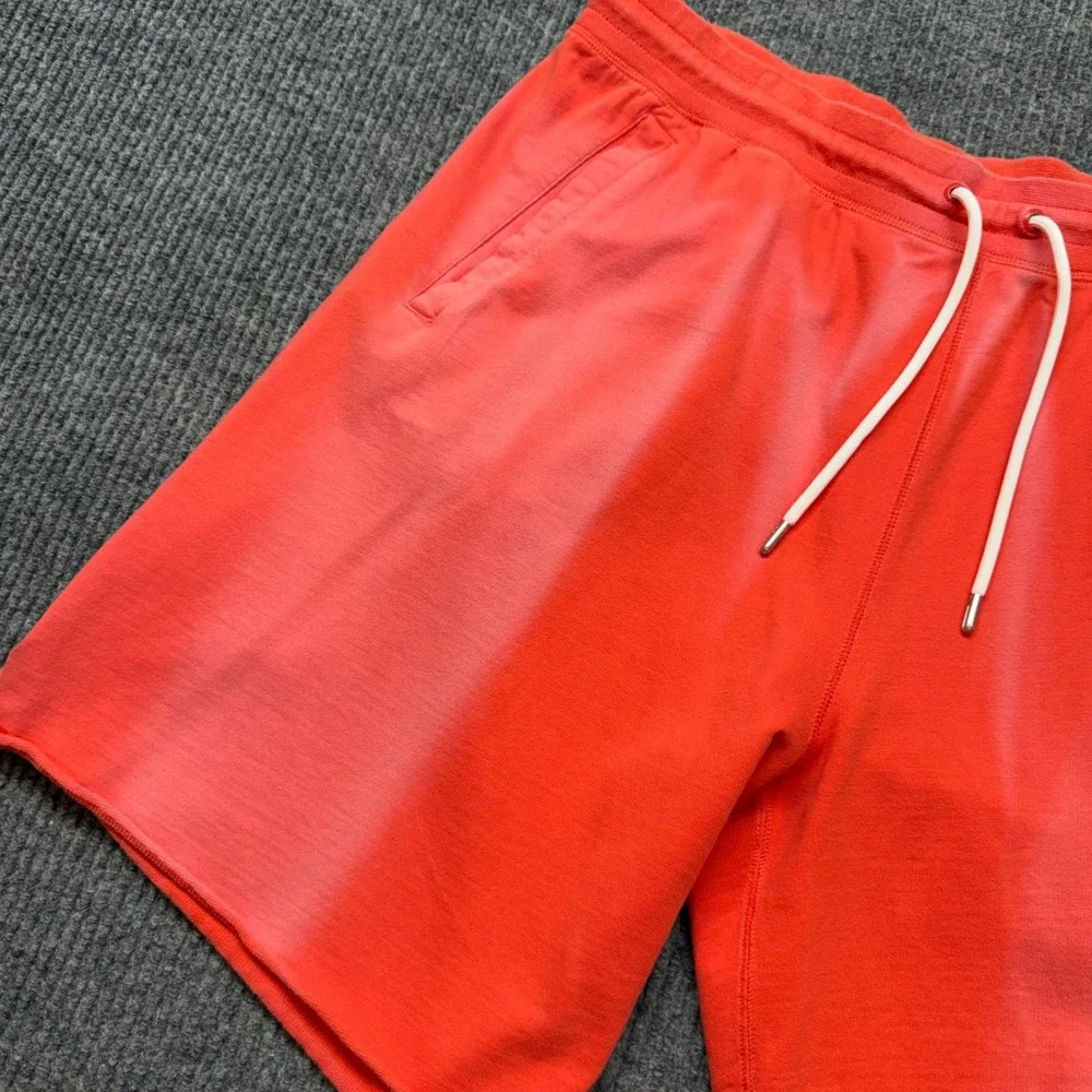 Nike Mens XXL Red French Terry Sportswear Shorts Sun Faded Distressed